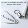 DCQQ Lot de 2 Cure Dent Metal kit Portable réutilisable porte-cure-dents en acier inoxydable Cure-Dents Nettoyage de Crochet de 