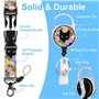 Porte Badge avec Cordon Tour de Cou avec Porte-Cartes, Porte Badge Enrouleur, Swivel Lobster Clasp avec Lanières Rétractables po