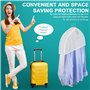 Housses de Vêtements,Lot de 10 housses d'épaule pour vêtements,Penderie Protection Pliable,Housses d'épaule de vêtement PEVA pou