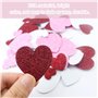 Lot de 300 autocollants en forme de cœur, décoration de mariage, autocollants d'amour, autocollants décoratifs en forme de cœur,