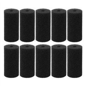 ZBHDEYG Lot de 10 éponges filtrantes noires en coton pour aquarium