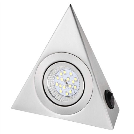 LEDMOMO Applique murale LED triangulaire en acier inoxydable pour meuble de cuisine