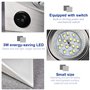 LEDMOMO Applique murale LED triangulaire en acier inoxydable pour meuble de cuisine, meuble TV, lumière blanche
