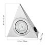 LEDMOMO Applique murale LED triangulaire en acier inoxydable pour meuble de cuisine, meuble TV, lumière blanche