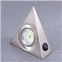 LEDMOMO Applique murale LED triangulaire en acier inoxydable pour meuble de cuisine, meuble TV, lumière blanche