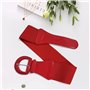 LSYYSL Ceinture rétro large réglable en cuir pour femme Rouge 7,5 x 87 cm (tour de taille 71-89 cm)