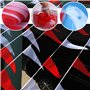 Banderoles Rouges et Blanches de 40 m et 10 Ballons, bannière de Drapeau Triangulaire, réutilisable Double Face, décoration de f