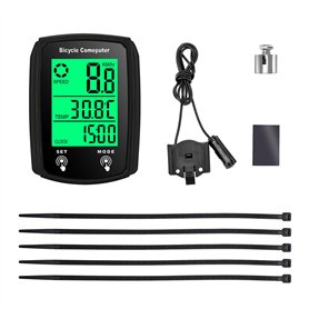 1 Jeu de Compteur kilométrique Vélo avec Magnétique Pad Silicone Support de Capteur Magnétique 5 Attache-Câbles Étanche Rétroécl