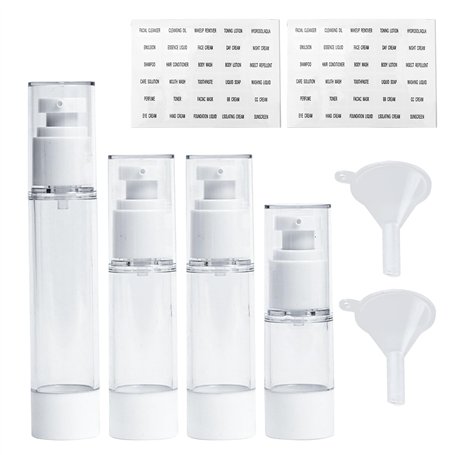 Lot de 4 flacons à pompe à lotion sous vide