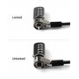 QWORK® Câble Antivol PC, Câble Verrou de Sécurité pour Ordinateur Portable, Mécanisme de Verrouillage T-Bar, Câble Résistant à l