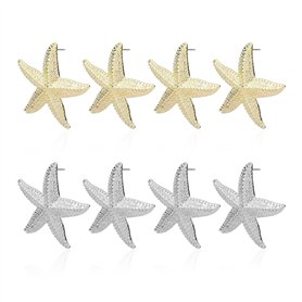 4 paires de boucles d'oreilles d'été