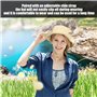 ZBHDEYG 1 chapeau seau, 1 paire de manches de protection solaire, chapeau avec trou pour queue de cheval, chapeau de soleil, acc