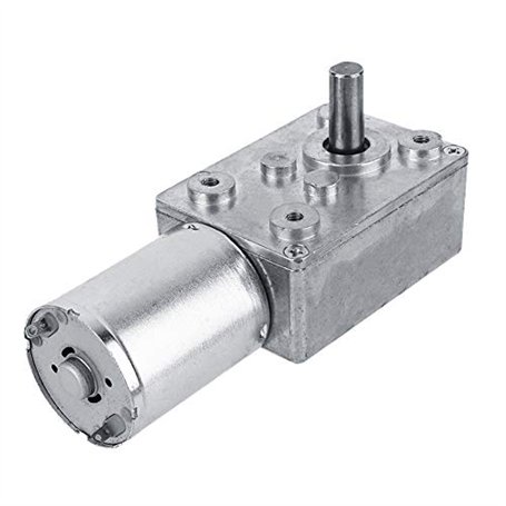 Walfront DC 12V Moteur Electrique de Réduction Réversible Turbine à Couple Elevé Boîte à Engrenages à Vis sans Fin pour Fenêtres