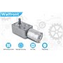 Walfront DC 12V Moteur Electrique de Réduction Réversible Turbine à Couple Elevé Boîte à Engrenages à Vis sans Fin pour Fenêtres