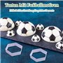 8 Pièces Football Cookie Cutter, Hexagon And Pentagon Cutters With 5 Pieces Football Cake Inserts, Plastic Football Pattern Cutt