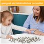 Lot de 416 petites lettres en bois de 15 mm - Pour bricolage et peinture - Lettres minuscules (A-Z) pour bricolage, artisanat, m
