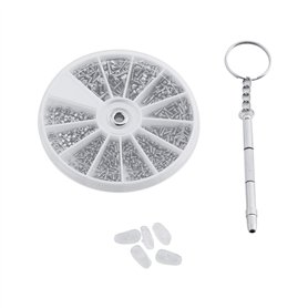 Yosoo Kit de Réparation Vis Écrou de Lunette en Acier Petit Montre Ensemble d'outil de Bricolage Optique - Tournevis de Précisio