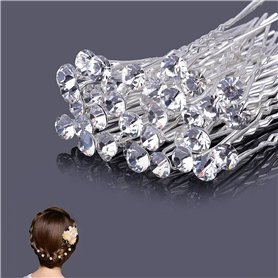 30pcs Pince à cheveux de diamant en forme de U