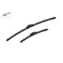 Bosch Balais d'Essuie–Glace Plats Aerotwin Retrofit AR605S, Longueur: 600mm/340mm – 1 Paire de Balais avant