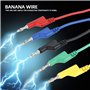 VIFERR 5pcs 1M 4mm Fiche Banane pour Multimètre, P1036 Haute Tension à Double Tête Connecteur Mâle de Test Câble Banane Fils pou