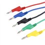 VIFERR 5pcs 1M 4mm Fiche Banane pour Multimètre, P1036 Haute Tension à Double Tête Connecteur Mâle de Test Câble Banane Fils pou