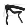 EXCEART Capodastre Guitare Métallique Noir Style Déclencheur Main Pour Accorder Facilement Vos Instruments Musique