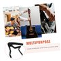 EXCEART Capodastre Guitare Métallique Noir Style Déclencheur Main Pour Accorder Facilement Vos Instruments Musique