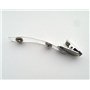 100pcs Crocodile Clips en métal avec passant en plastique transparent pour badge d'identification