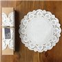 Bessy shop Dentelle Napperons Papier,100 Pièces en Papier Creuse Gâteau d'emballage Tapis de ronde jetables pour Fête Famille Ou