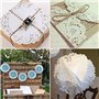 Bessy shop Dentelle Napperons Papier,100 Pièces en Papier Creuse Gâteau d'emballage Tapis de ronde jetables pour Fête Famille Ou