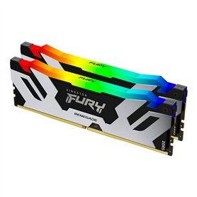Kingston Fury Renegade DDR5 RGB Argent/Noir XMP 48Go (2x24Go) 8000MT/s CL38 DIMM Mémoire pour PC de Gamer Kit de 2 - KF580C38RSA