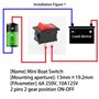 CESFONJER Mini Bateau commutateur, 6A/250V 10A/125V AC SPST Interrupteur à bascule pour voiture auto Bateau appareils ménagers, 