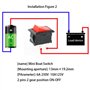 CESFONJER Mini Bateau commutateur, 6A/250V 10A/125V AC SPST Interrupteur à bascule pour voiture auto Bateau appareils ménagers, 