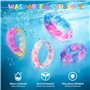 Steemjoey 24 pièces Fluorescent Push Pop Bracelet Bubble Fidget Toys Poppet Bracelet pour Enfants, Fidget Wristband avec Autiste