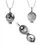 JinYu Lot de 2 pendentifs avec médaillon et boucles d'oreilles rouges Elena Gilbert avec boîte transparente, Métal