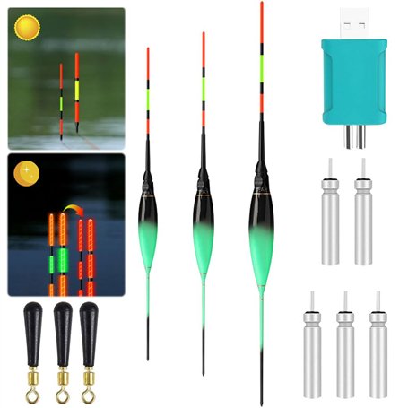 ZOYDP 3 Pièces Bouchon Lumineux Peche