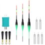 ZOYDP 3 Pièces Bouchon Lumineux Peche, 1.3g/1.8g/2.4g Flotteur Peche Lumineux, Intelligents Nuit Flotteurs de Pêche Lumineux LED