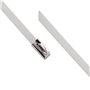 HYCC 100pcs 4,6 * 300 mm Attaches de câble en acier inoxydable Fermeture à glissière enduite d'une enveloppe d'échappement
