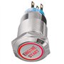 Mintice 19mm Rouge LED 12V Interrupteur à Bascule Bouton Poussoir Voiture Métal Interrupteur Momentané Lumière Intérieure Engine