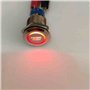 Mintice 19mm Rouge LED 12V Interrupteur à Bascule Bouton Poussoir Voiture Métal Interrupteur Momentané Lumière Intérieure Engine
