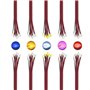 GERUI Lot de 50 micro diodes LED pour bricolage, modélisme, décoration, mini diode électroluminescente SMD 0805 soudée 20 mA ave