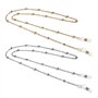 KRYMSON Lot de 2 chaînes de lunettes dorées et argentées pour femme