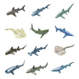 KRYMSON Lot de 12 jouets de requin