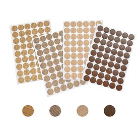 4 feuilles (216 feuilles) d'autocollants en grain de bois