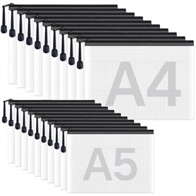 Ouprisks 20Pcs Pochette Plastique A4 A5