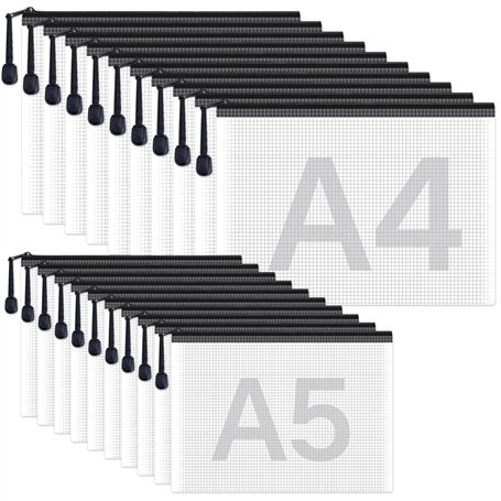 Ouprisks 20Pcs Pochette Plastique A4 A5