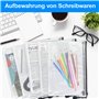 Ouprisks 20Pcs Pochette Plastique A4 A5, Maille Pochette Rangement, Pochette Plastique Zippée, pour Ranger des Documents, jouets