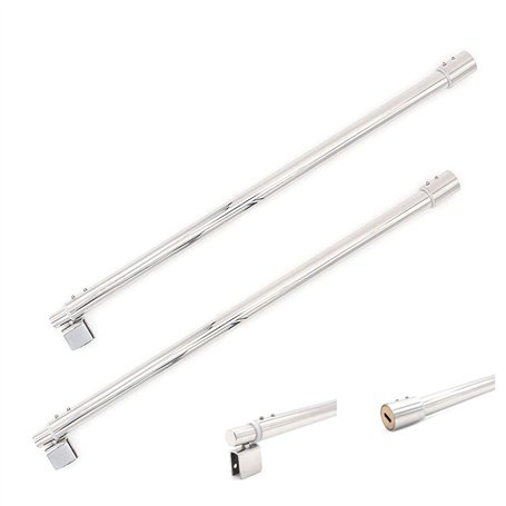 Nuzamas Lot de 2 barres télescopiques pour paroi de douche de 600mm à 800mm