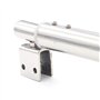 Nuzamas Lot de 2 barres télescopiques pour paroi de douche de 600mm à 800mm, verre au mur 25mm compatible avec verre de 8mm à 12