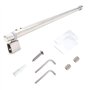 Nuzamas Lot de 2 barres télescopiques pour paroi de douche de 600mm à 800mm, verre au mur 25mm compatible avec verre de 8mm à 12